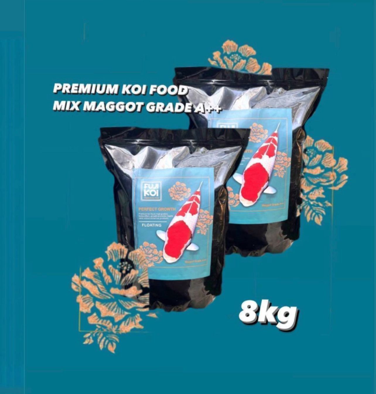 FUJI KOI FOOD MIX MAGGOT 8KG 30cm
