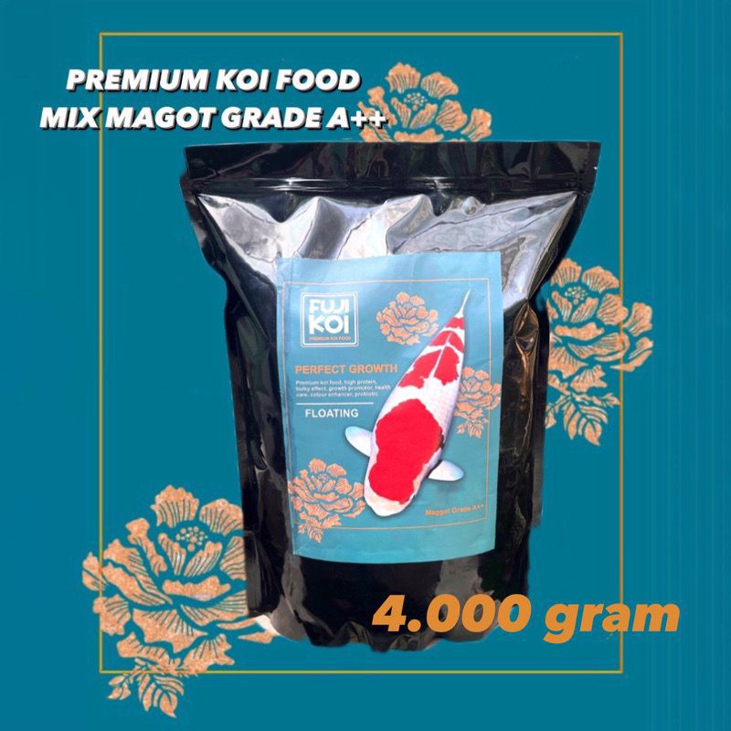 FUJI KOI FOOD GROWT MIX MAGOT 4KG 4cm