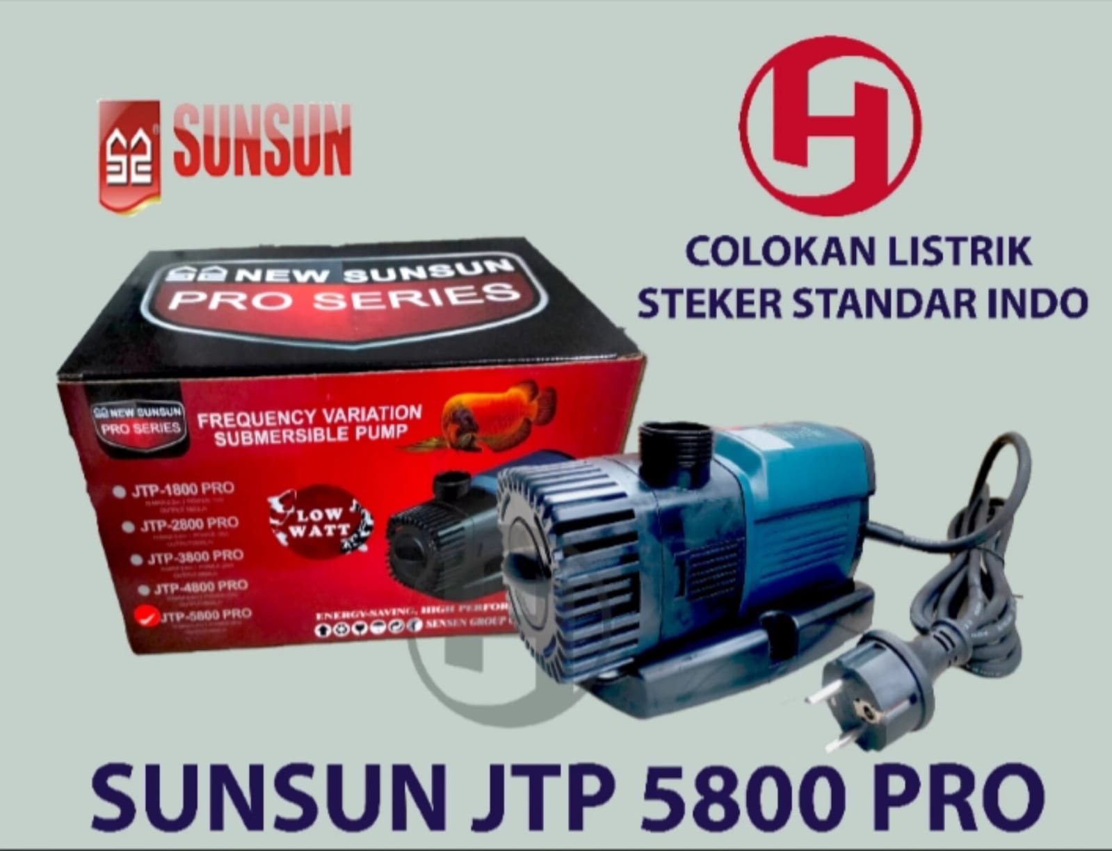 MESIN POMPA KOLAM SUNSUN JTP5800 ORIGINAL BARU DARI PABRIK 30cm