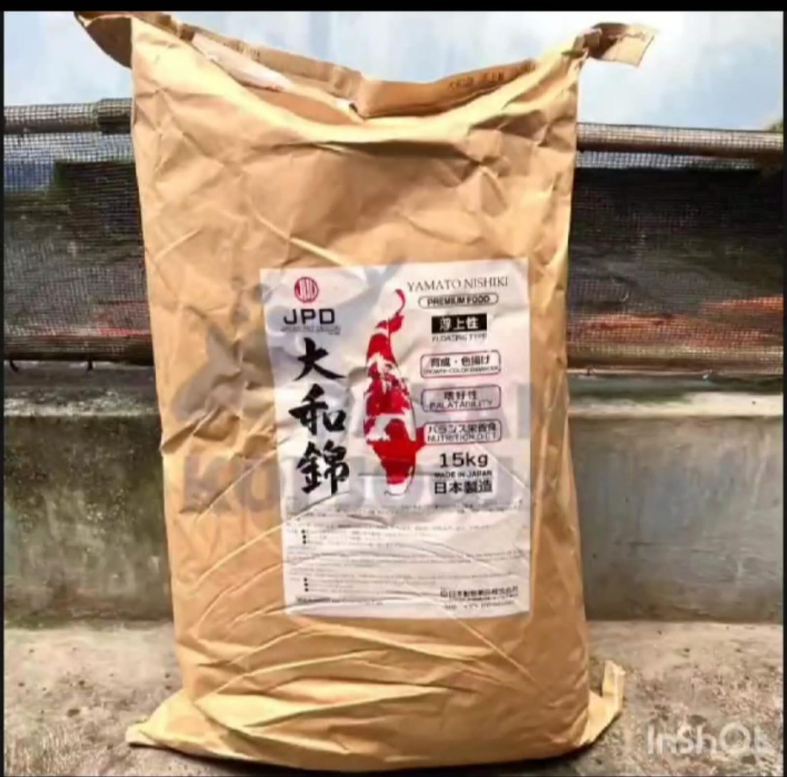 PAKAN KOI IMPOR MADE IN JAPAN ORIGINALBUATAN JEPANG JPD COLOR BERAT 15KG ISTIMEWA SIZE M 1cm