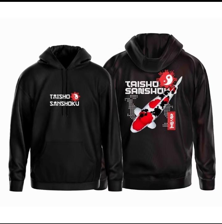 JAKET HOODIE IKAN KOI TAISHO SHANKSOKU BAHAN FLECE PURING TOPI FLECETERSEDIA UKURANANAKSMLXLXXLXXXLREALBIGE SIZE PRIA DAN WANITA NYAMAN DI PAKE 2cm