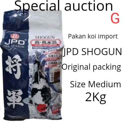PAKAN KOI IMPORT JPD SHOGUN ORIGINAL PACKING 2KG SIZE M 3cm