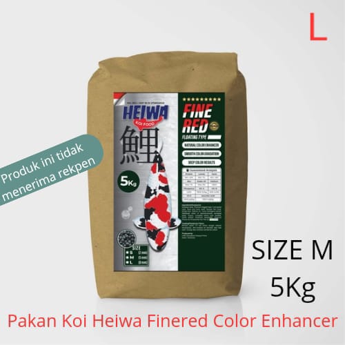 PAKAN KOI HEIWA FINE RED 5KG SIZE MEDIUM DIKIRIM DARI BLITAR 3cm