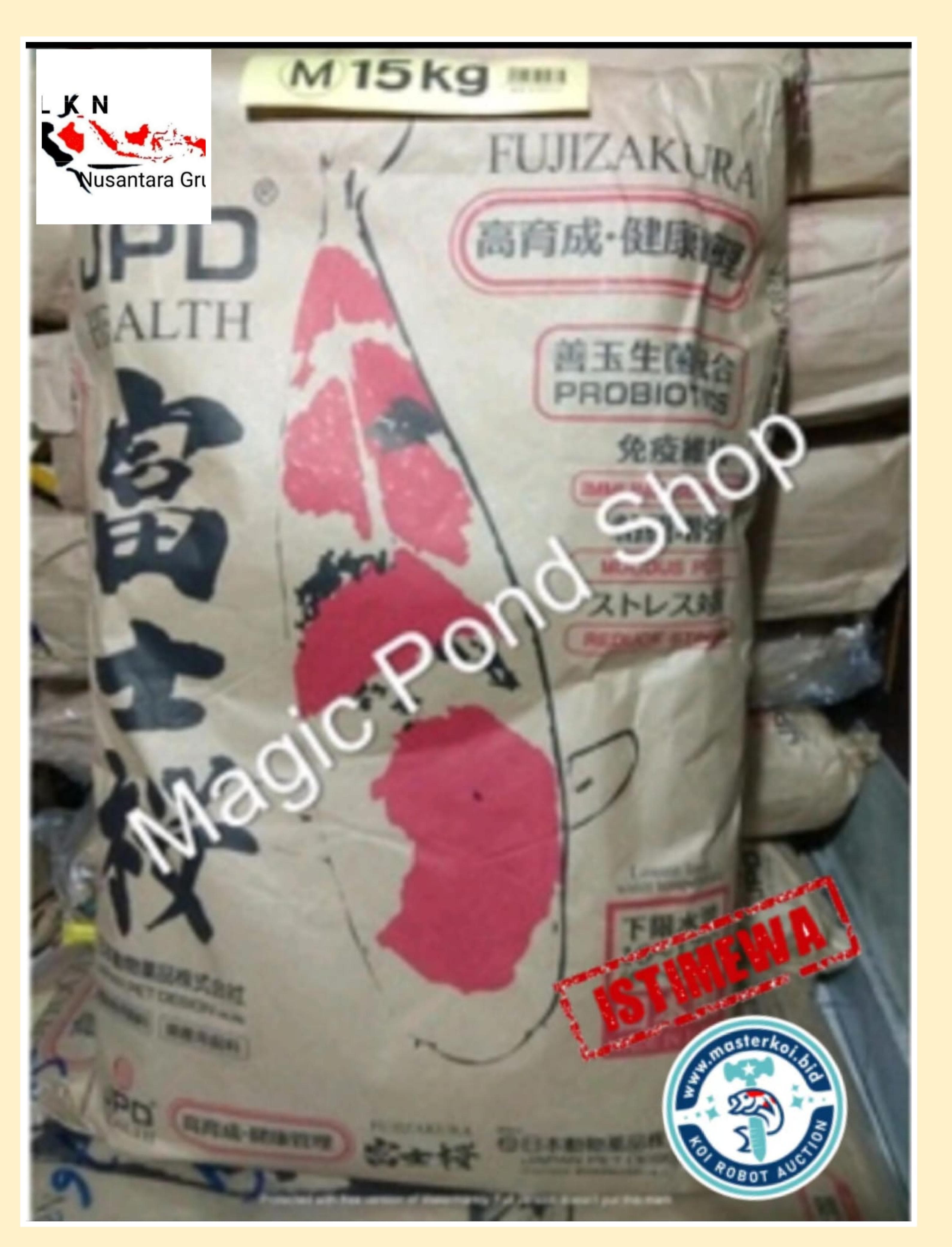 PAKAN JPD FUJIZAKURA MADE IN JAPAN PAKAN TERBAIK PENGGEMAR PARA SULTAN BERAT 15KG FLOATING ML 5cm